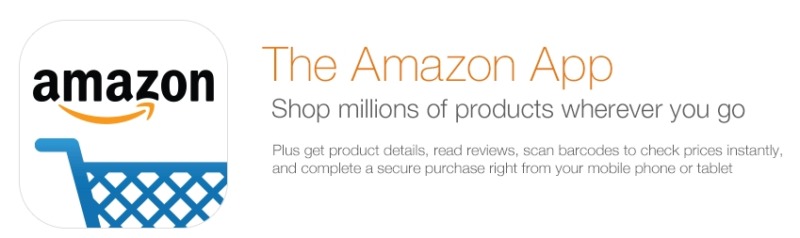 The Amazon mobile app banner.