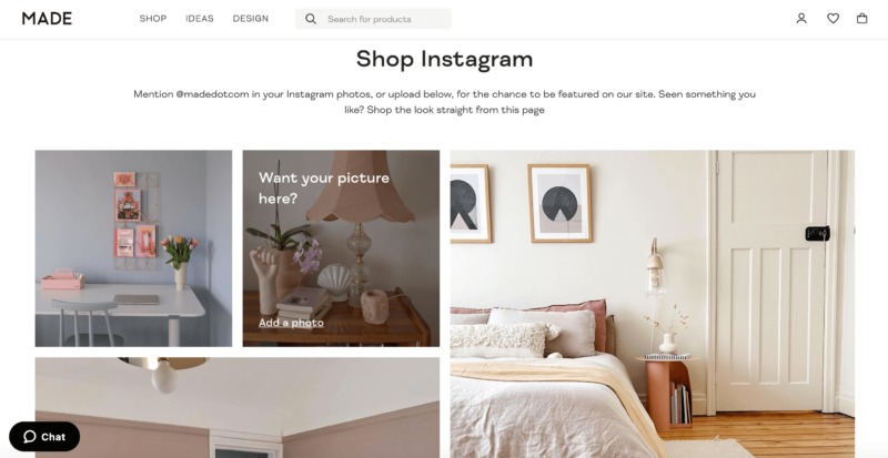 The MADE Instagram competition example of an e-commerce trend.