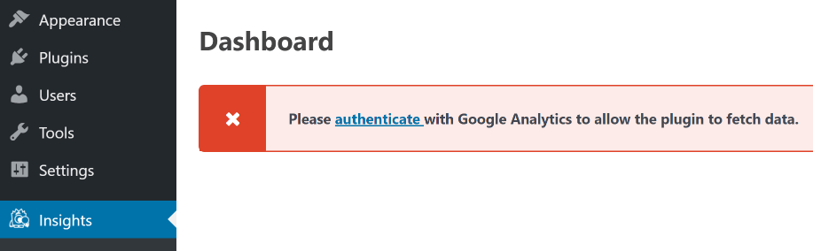 Authenticate your Google Analytics account.