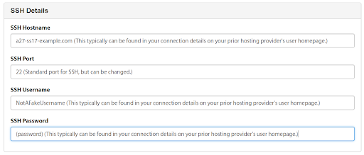 SSH Details