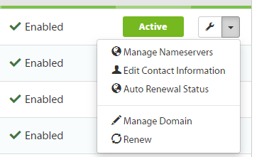 Manage Nameservers